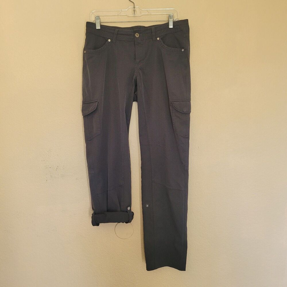 KUHL Freeflex Roll-Up Pants Womens 10 Reg Gray Convertible Gorpcore Cargo Hiking